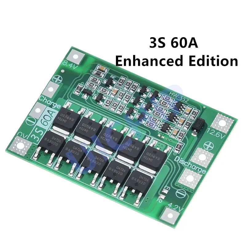 3S/4S 40A 60A Li-ion Battery Charger Protection Board 18650 BMS For Drill Motor 11.1V 12.6V/14.8V 16.8V Enhance/Balance