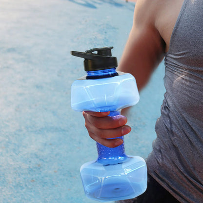 1.5L Water Dumbbell Sport Bottle Large Capacity Gym Running Fitness Bodybuilding Exercise Outdoor Bicycle Camping Cycling Bottle