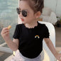 Girls Short T Shirt Budak Perempuan Chiffon Kids Tshirt Baby Girl Trendy Baju Kanak Kanak Perempuan Girl Clothing