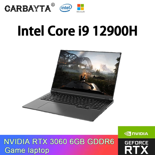 Max 64GB Rom 16 Inch 2560x1600 IPS Gaming Laptop  I9 12900H NVIDIA RTX 3060 6GB Fingerprint Windows 11 10 Pro Pcie Nvme