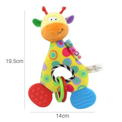 Baby Soft Rattles Animal Giraffe Stuffed Doll Teether Doll Cute Kids Infant Baby Teething Toys For Newborn Sensory Plush Toys (Toy)