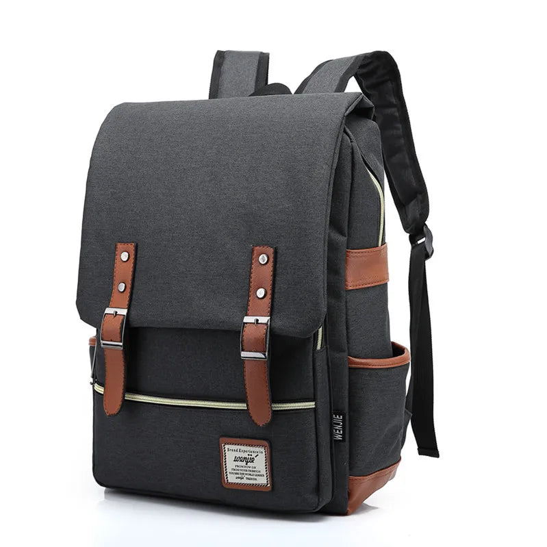 Vintage 16 inch Laptop Backpack Women Canvas Bags Men canvas Travel Leisure Backpacks Retro Casual Bag School Bags For Teenagers