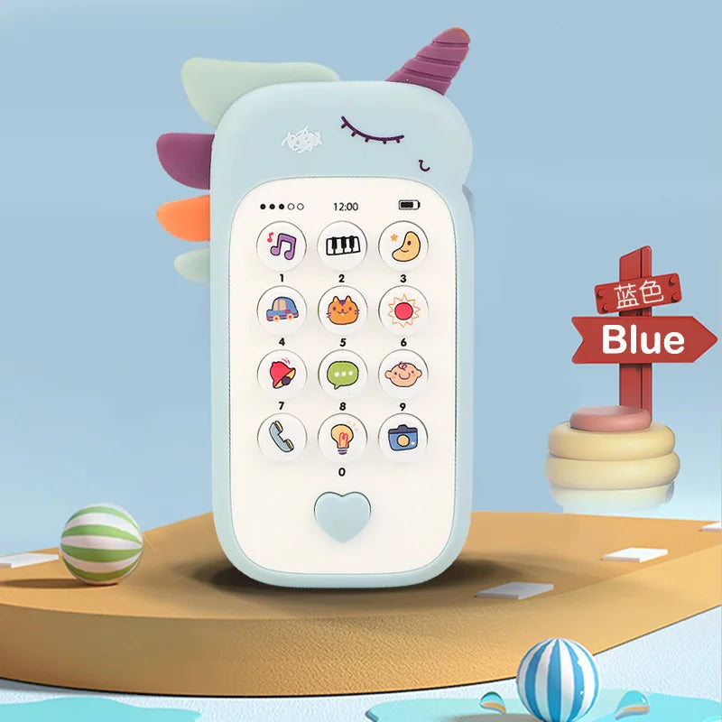 Baby Phone Toy Music Sound Telephone Sleeping Toys With Teether Simulation Phone Kids Infant Early Educational Toy Kids Gifts (Toy)