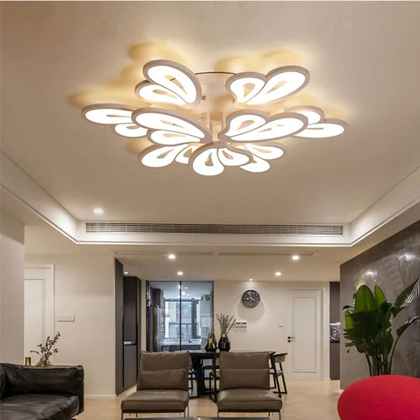 Nordic Black Butterfly Led Ceiling Lamp Bedroom Dining Hall Corridor Lighting Luxury Acrylic Indoor Lighting Decorative Lights