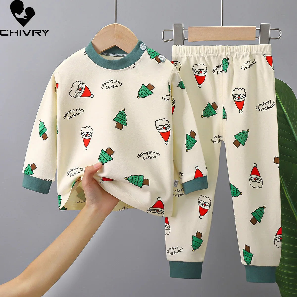 2025 New Kids Autumn Warm Pajamas Baby Boys Girls Cartoon Dinosaur Long Sleeve T-Shirt with Pants Pyjamas Toddler Clothing Sets