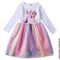 New Girls Dress Cotton Dresses My Little Baby girl pony Mesh Long Sleeves Princess Dress for Girls Birthday Gift