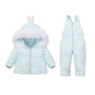 Winter Children`s Clothing Set 2Pcs Girl Down Jacket 2025 New Baby Snowsuit Clothes Overalls for kids Toddler Jumpsuit Coat 1-4Y