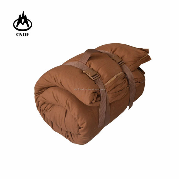 Hot sale big size luxurious waterproof 100% cotton canvas sleeping bag 8.3kg canvas sleeping bag with pillow