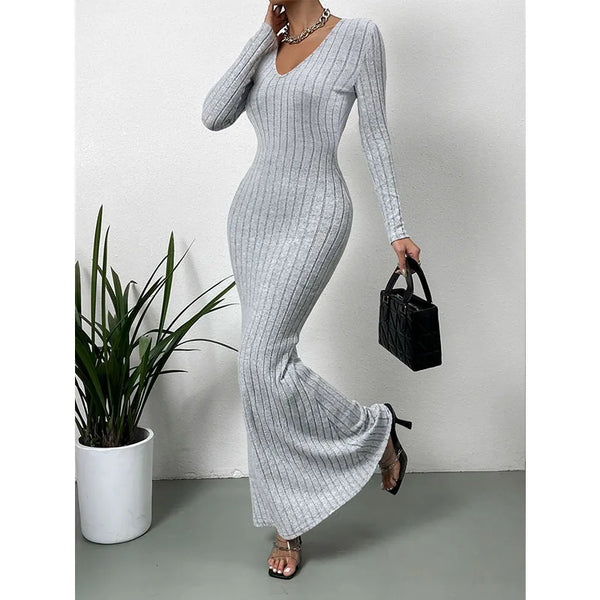 Autumn Women’s Long-Sleeved Slim Office Dress