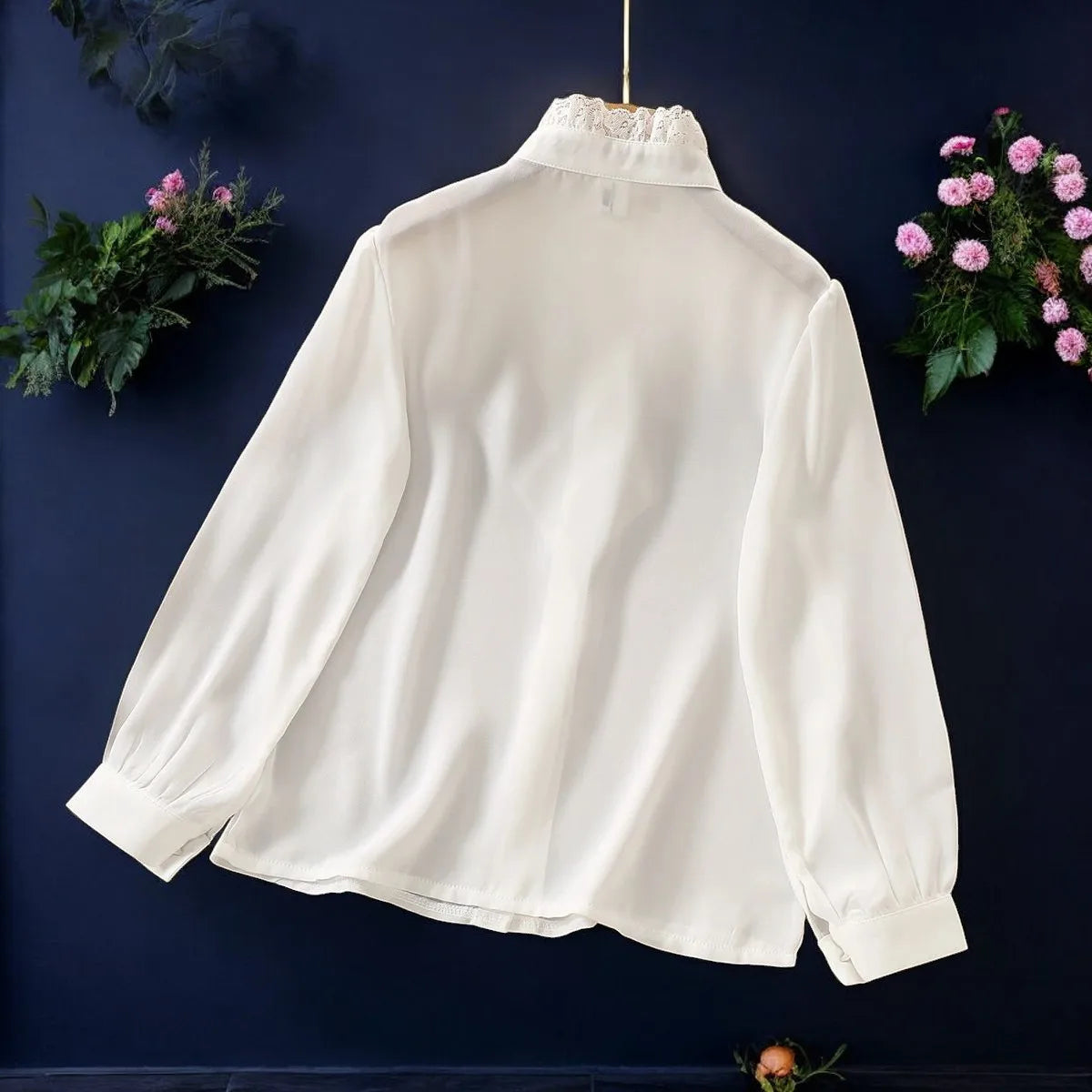 Longsleeve Clothes for Teenagers Chiffon Shirt for Girl White Blouses Kids Clothes Spring Children Clothing  6 8 9 10 12 13 14 Y