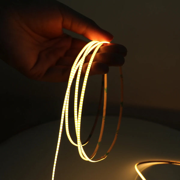 COB LED Strip Light 3mm 5mm 8mm PCB High Density Flex LED Tape Light Dimmable FOB Linear Ribbon 3000K 4000K 6000K DC12V/24V