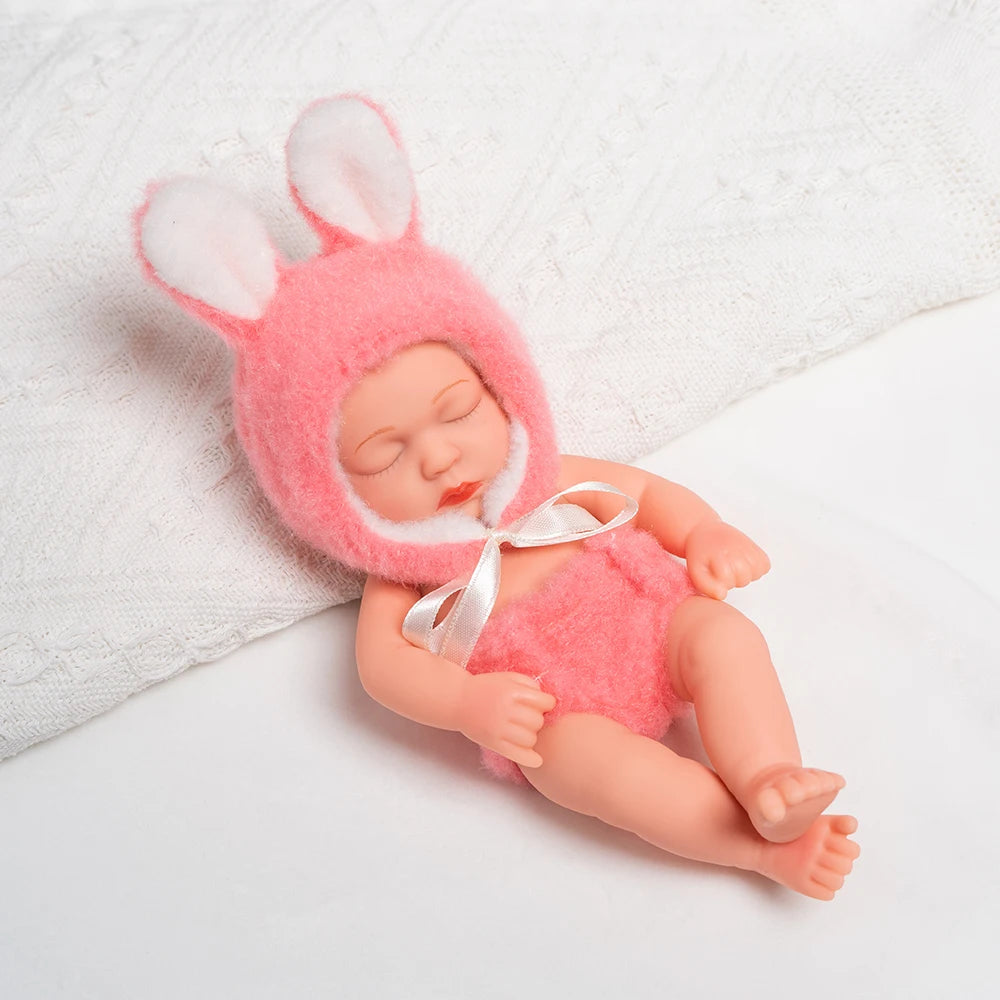 New Silicone Reborn Dolls 20cm Baby Reborn Toys Waterproof Vinyl Bebe Doll Cute Mini Newborn Baby Doll For Girls Birthday Gift (Toy)