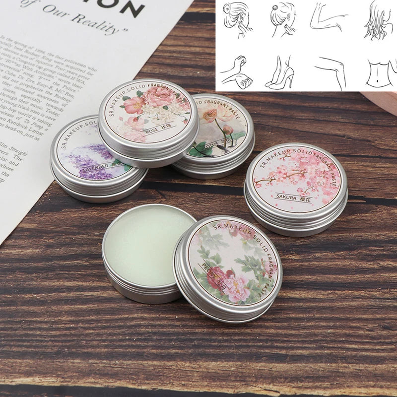 Women Solid Perfume Portable Balm Long-Skin Fragrance Fresh And Elegant Women Solid Perfume Body Aroma Gift