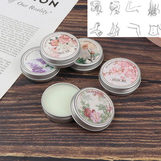 Women Solid Perfume Portable Balm Long-Skin Fragrance Fresh And Elegant Women Solid Perfume Body Aroma Gift