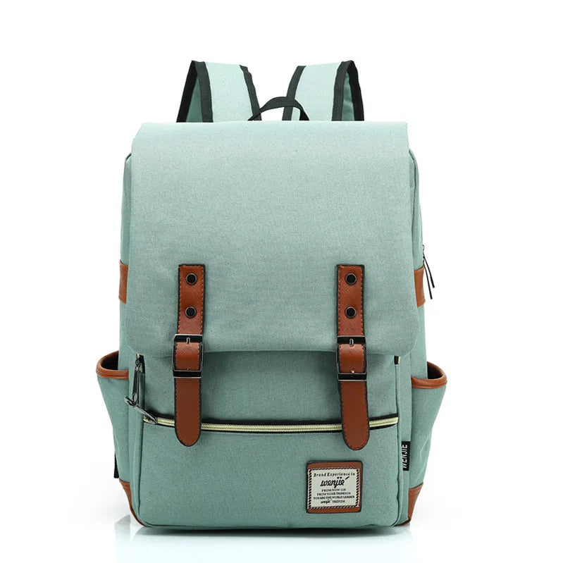 Vintage 16 inch Laptop Backpack Women Canvas Bags Men canvas Travel Leisure Backpacks Retro Casual Bag School Bags For Teenagers