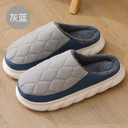 Bebealy Winter Men Shoes Winter Short Plush Men Slippers Outdoor Fur Non-slip House Shoes Casual Fuzzy Soft Cozy Men Shoes Women