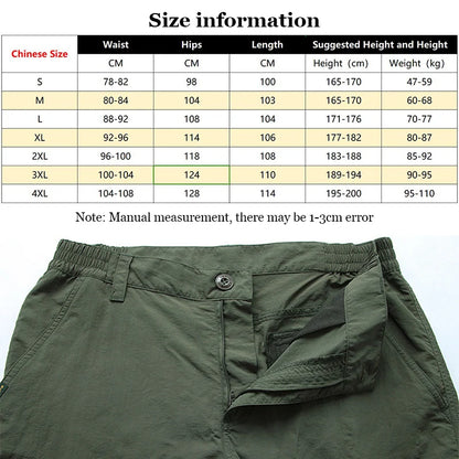 Men's Summer Tactical Cargo Pants Lightweight Casual Waterproof Trousers Casual Pants Wear-resisting Multi-pocket Outdoor Hiking