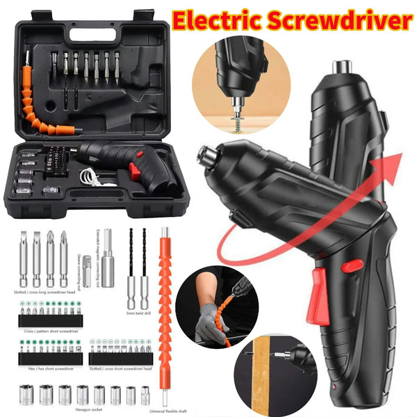 3.6V Cordless Screwdriver Rechargeable Wireless Screwdriver Drill LED Lighting Electric Screw Driver Portable for Home Use Tool