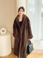 New Real Fur Coat Women's Mink Fur Jacket Purple Label Velvet Grade Over Knee Long Fur Coats Female Winter Jackets