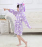 3-12Years Winter Autumn Children's Sleepwear Unicorn Cartoon Bath Robe for Adult Boys Girls Pijamas Hooded Kids Bathrobes