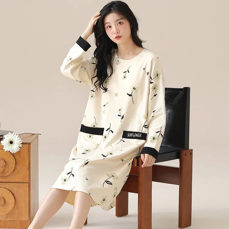 Pink Large Size Women Sets M-5XL Autumn Winter Long Sleeves Long Pants Cute Sleepwear Kawaii Pyjamas Soft Pijamas Girls Pjs Cozy