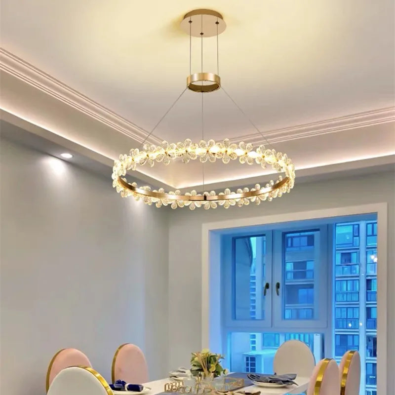 2025 Modern Crystal LED Chandeliers Lamp For Living Dining Room Home Decor Lights Bedroom Dining Table Ligthing Indoor Luminaire