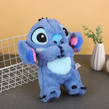 2025 New Lilo&Stitch Plush Doll Breath Child Peluche Kawaii Soothes Toy Anime Baby Music Light Sleep Toys Pink Stitch Kid Gifts (Toy)