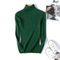 Autumn Winter Women Long Sleeve Knitted Foldover Turtleneck Ribbed Pull Sweater Soft Warm Femme Jumper Pullover Clothes