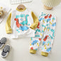 2025 New Kids Boys Girls Pajama Sets Cartoon Print Long Sleeve Cute T-Shirt Tops with Pants Toddler Baby Autumn Sleeping Clothes