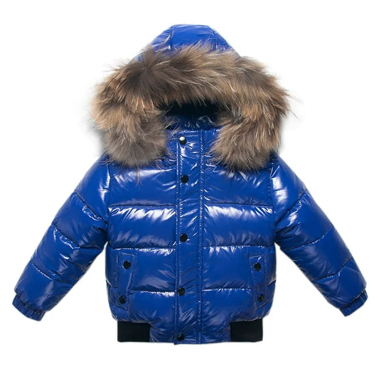 Russian Winter Coat Children's Jacket for Baby Boys Toddler girls Clothes Super Warm Waterproof Thicken Snow Wear 1-16Y 73-160CM