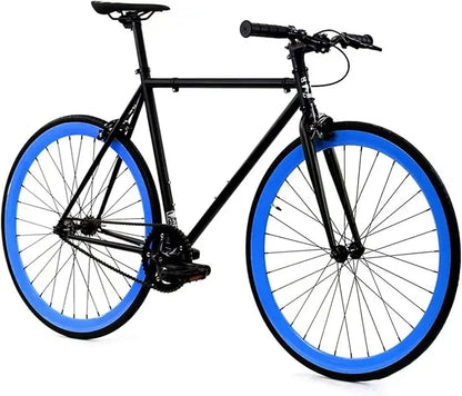 Fixed Gear Single Speed - Perfect Urban Commuter Bicycle With Front Rear Brakes - Ideal For Teens And Adults