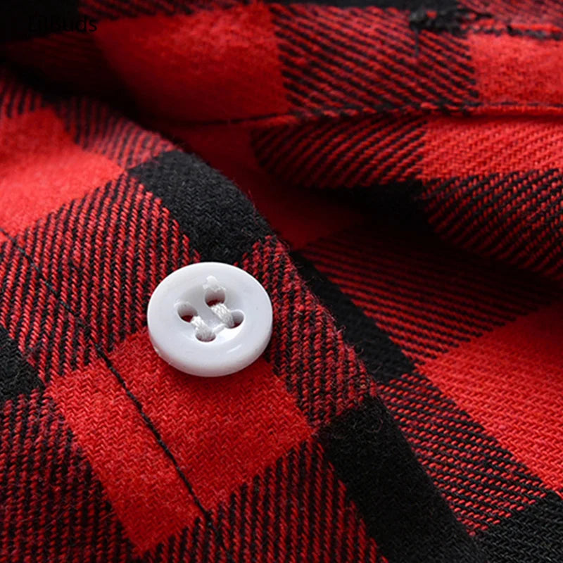 2025 Kids Boy Toddler Boys Plaid Gentleman Shirts Tops Long Sleeve Bowtie Lapel Blouse Children Costume Autumn Winter