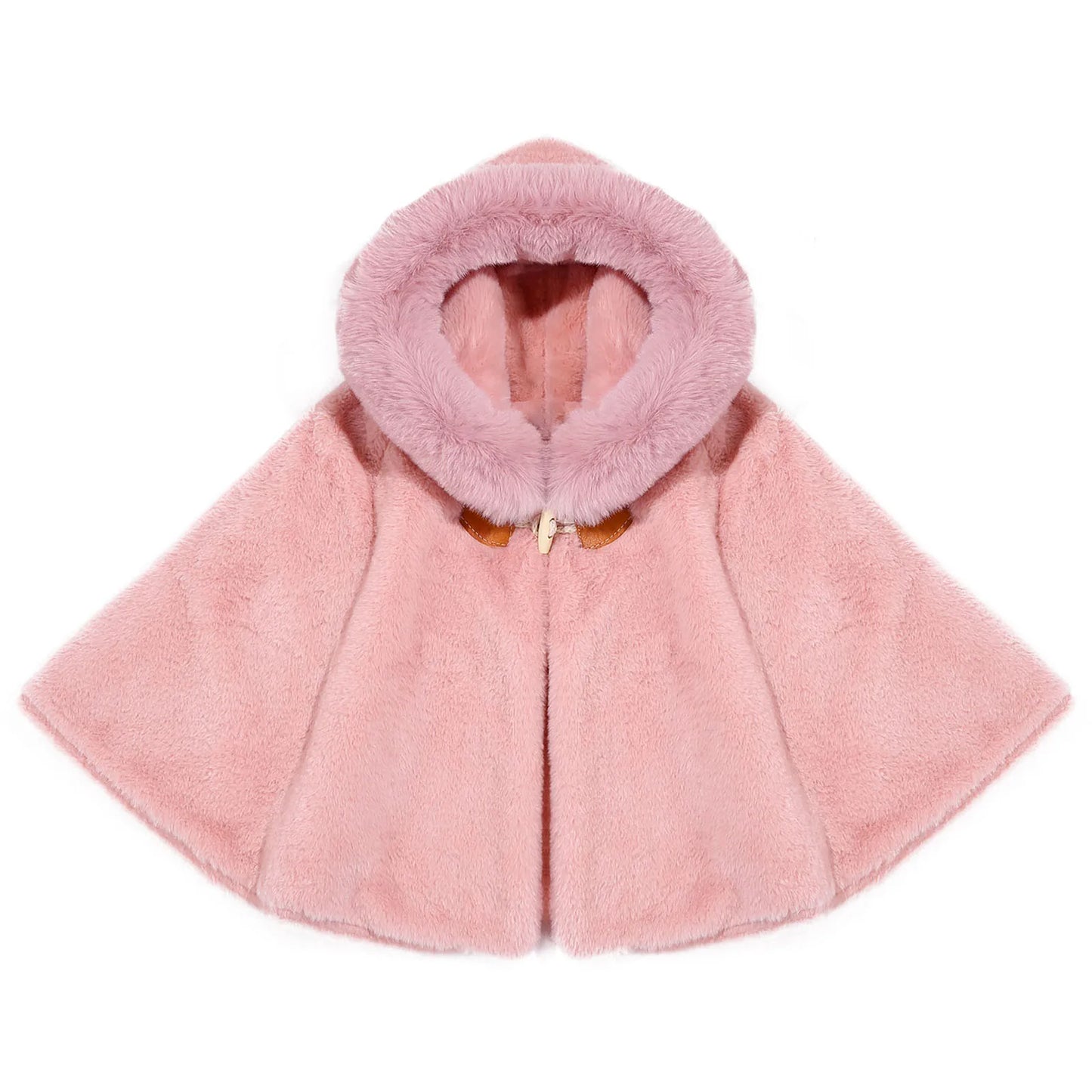 Toddler Baby Girls Cute Carseat Poncho Faux Fur Hooded Cape Cloak Thicken Fleece Jacket Coat Winter Outerwear Little Girls Coat