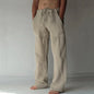 Summer spring 2025 New Men's Cotton Linen Pants Male Autumn New Breathable Solid Color Linen Trousers Fitness Streetwear S-3XL