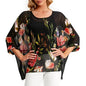 BHflutter 4XL 5XL 6XL Plus Size Women Blouse 2025 Sexy Off Shoulder Leopard Print Summer Tops Tees Casual Chiffon Blouses Shirts