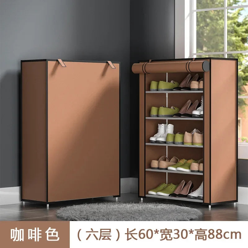 Shoe Cabinet Closed Shoe Rack Simple Multi-layer Shoes Closet Hallway Furniture Shoe Organizer Space Saving Ultra-thin Cabinets