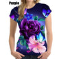 New Style Plus Size T Shirt For Women Floral Print Blouse T-shirt  Fashion Harajuku Oversized Women's Clothing Top Shirt