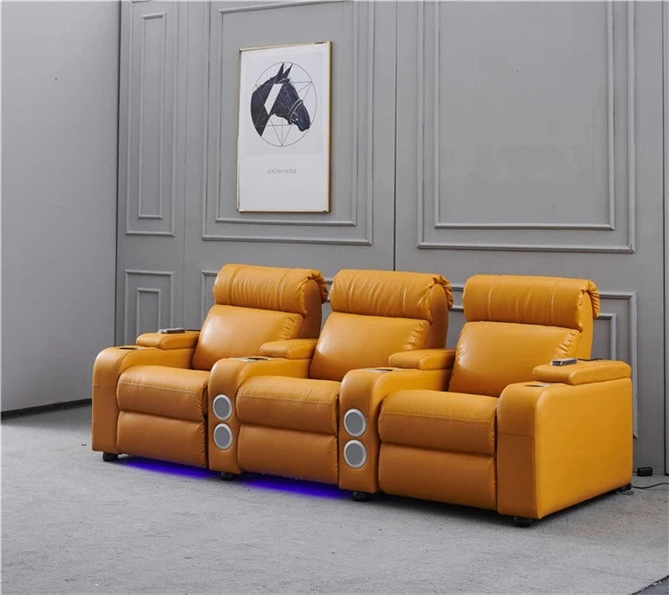 Modern Furniture Electric Leather Sofa Recliner, automatic recliner USB charger, recliner leather