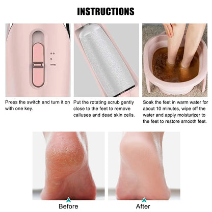 Electric Foot Pedicure Foot File Grinder Tools Foot Sandpaper File Dead Skin Remover Repair Device Portable Feet Calluses Tool