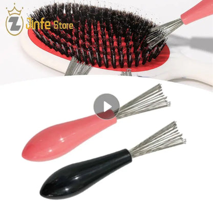 2/1Pc Comb Hair Brush Cleaner Plastic Handle Cleaning Brush Claw Remover Embedded Beauty Tool Cleaning Product Cleaning Supplies