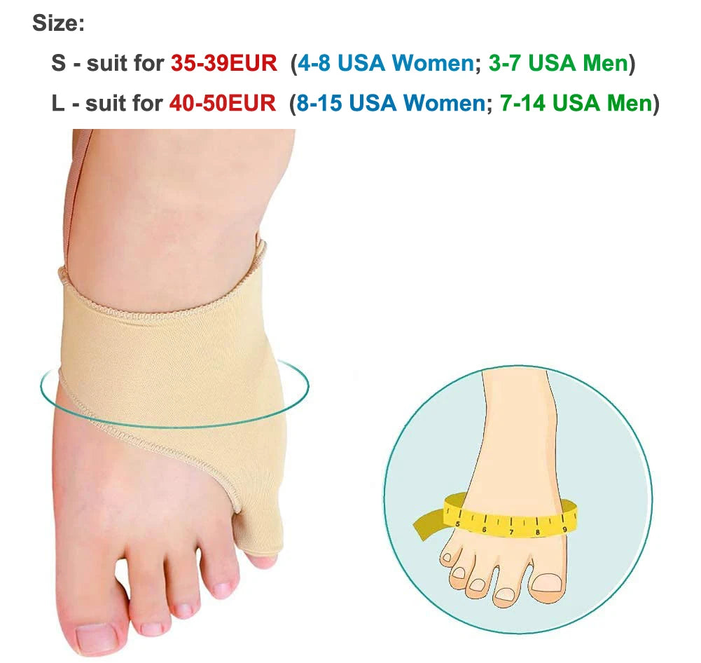 1Pair Tailor Bunion Corrector Pads Splint for Bunion Pinky Toe Relief Toe Straightener, Little Toe Separator  With Anti-Slip