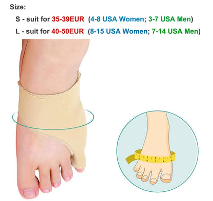 1Pair Tailor Bunion Corrector Pads Splint for Bunion Pinky Toe Relief Toe Straightener, Little Toe Separator  With Anti-Slip