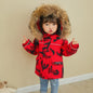 -30 Degrees new children's winter clothing Camouflage thick down jacket for little boys Warm red down coat for little girls 2-8T