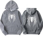 Autumn and Winter New Men's Hoodie Street Fashion Spider Print Sweatshirt Fleece Casual Fun Loose Hoodie Spiderman Men's Top