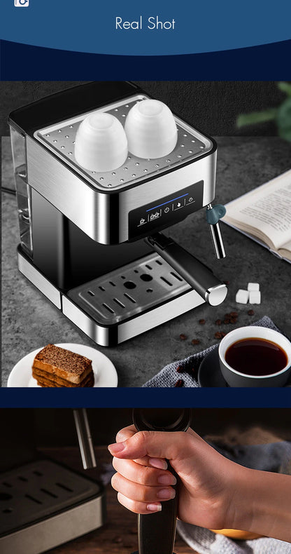 20bar Ulka Pump Coffee Maker Led Screen Espresso Machine Commercial Coffee Machine Espresso Coffee Machine