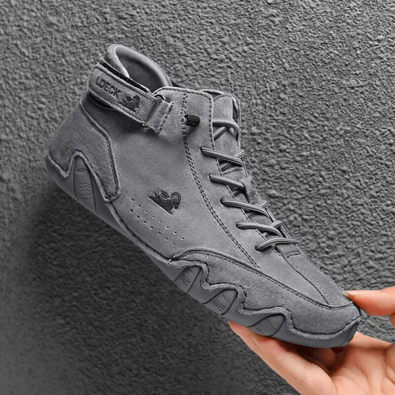 Men Boots Casual Motorcycle Winter Shoes 2025 Waterproof High Top Sneakers Luxury Footwear