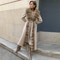 Real Fox Fur Coat New Cashmere Coat Women Luxury Winter Wool Blends Long Jacket Natural Fox Fur Collar