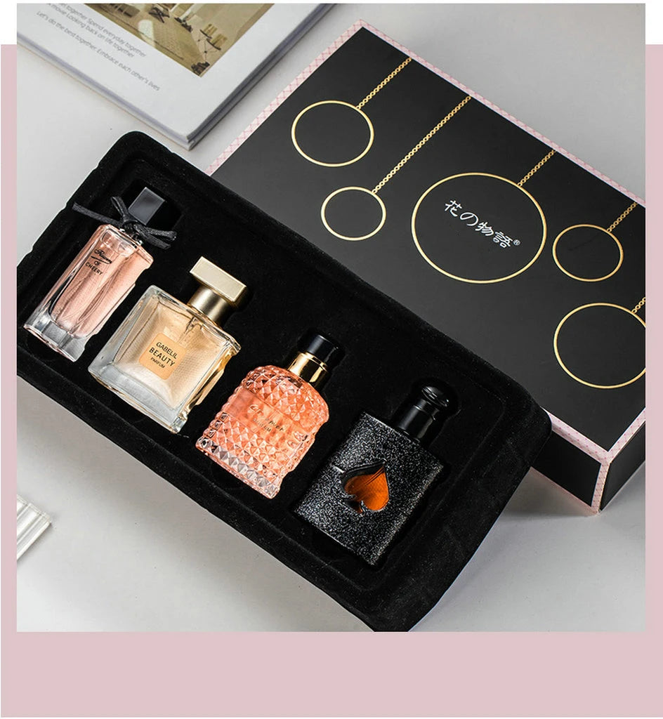 Gift Box Four Piece Set Perfume Spray 105ml Floral Scent  Lasting Fragrance Pheromone Eau De Parfum Men Cologne Balminess