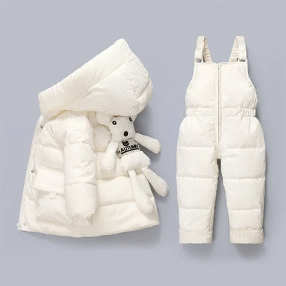 Winter Overalls Jumpsuit for Girls Boy Children Suits Jackets Kids Snowsuit Duck Down Parka Coat Toddler Baby Bear Toy Outerwear