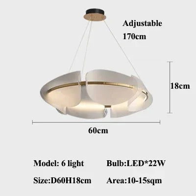 Royal Modern Chandeliers Acrylic Pendant Lamp for Living Room Bronze Chandelier Bedroom Ligthing Hanging Lights Indoor Luminaire